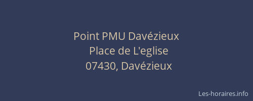 Point PMU Davézieux