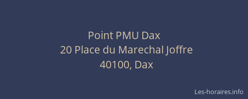 Point PMU Dax