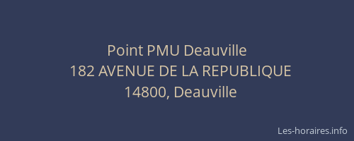 Point PMU Deauville