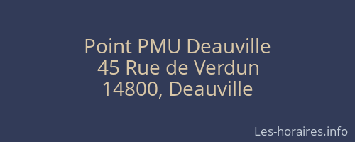 Point PMU Deauville
