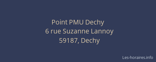 Point PMU Dechy
