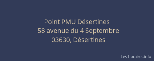Point PMU Désertines