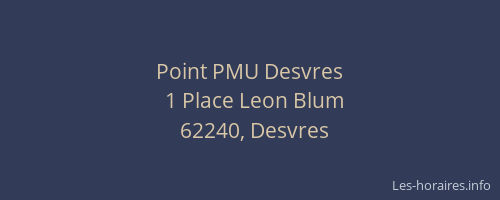 Point PMU Desvres