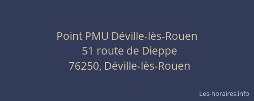 Point PMU Déville-lès-Rouen