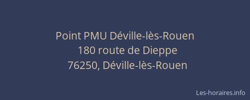 Point PMU Déville-lès-Rouen