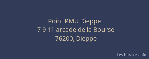 Point PMU Dieppe