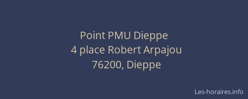 Point PMU Dieppe