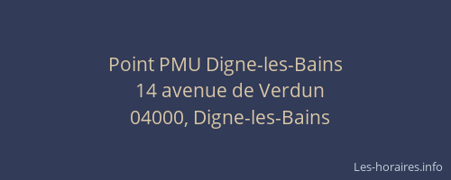Point PMU Digne-les-Bains