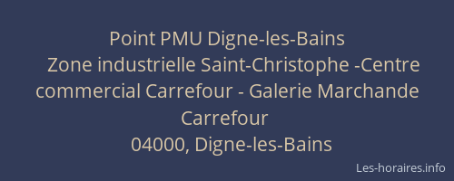 Point PMU Digne-les-Bains