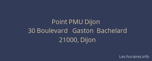 Point PMU Dijon