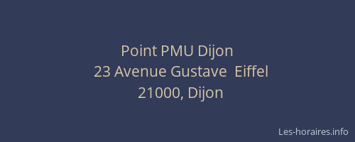 Point PMU Dijon