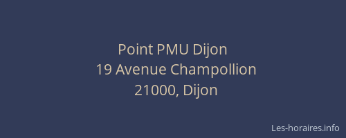 Point PMU Dijon