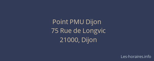 Point PMU Dijon