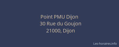 Point PMU Dijon