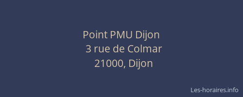 Point PMU Dijon