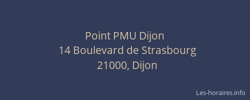 Point PMU Dijon