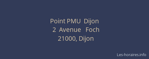 Point PMU  Dijon