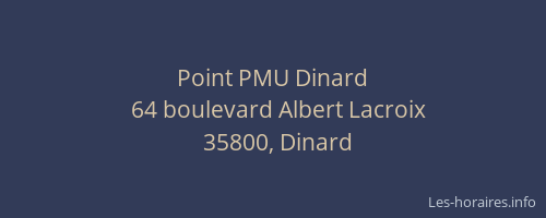 Point PMU Dinard