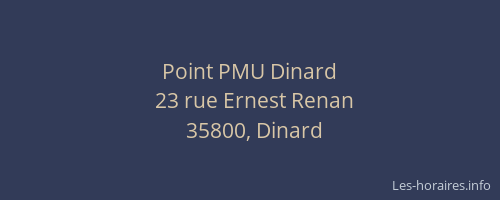 Point PMU Dinard