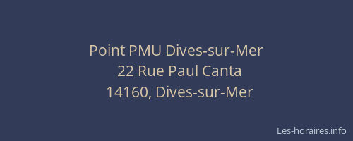 Point PMU Dives-sur-Mer