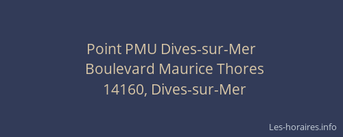 Point PMU Dives-sur-Mer