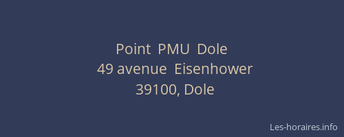 Point  PMU  Dole