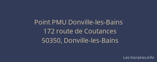 Point PMU Donville-les-Bains