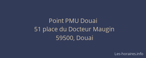 Point PMU Douai