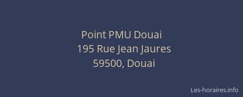 Point PMU Douai
