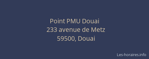 Point PMU Douai