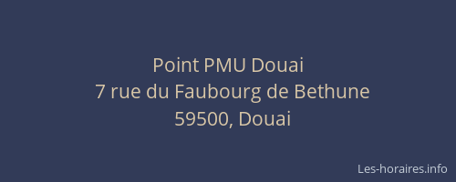 Point PMU Douai