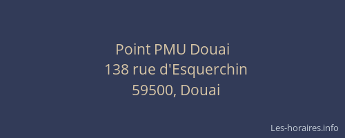 Point PMU Douai