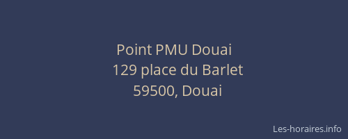 Point PMU Douai