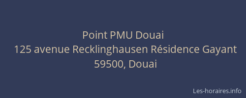 Point PMU Douai