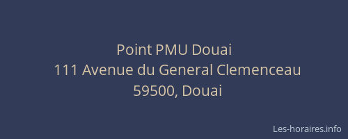 Point PMU Douai