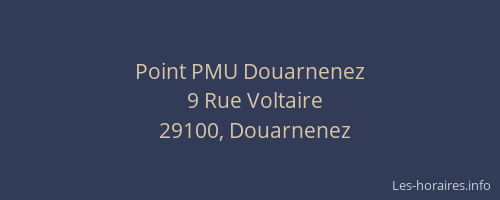 Point PMU Douarnenez