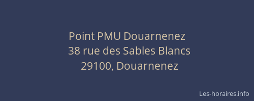 Point PMU Douarnenez