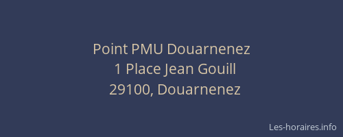 Point PMU Douarnenez