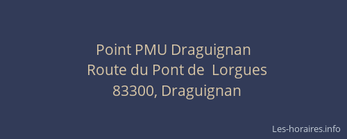 Point PMU Draguignan