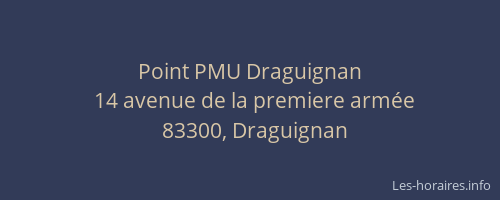 Point PMU Draguignan