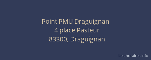 Point PMU Draguignan