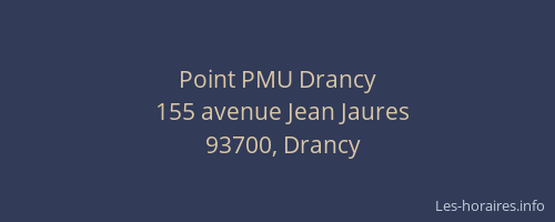 Point PMU Drancy