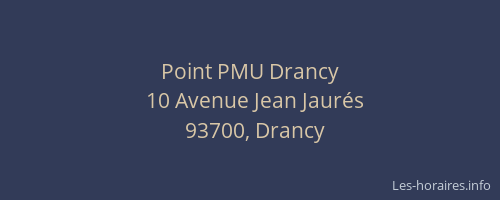 Point PMU Drancy