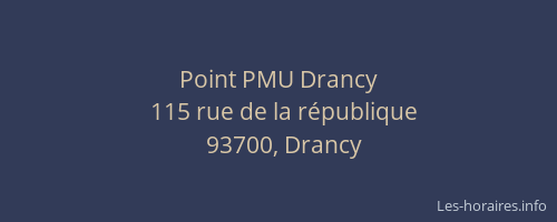 Point PMU Drancy
