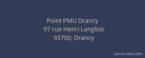Point PMU Drancy