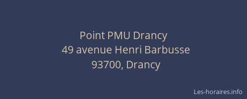 Point PMU Drancy