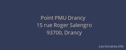 Point PMU Drancy