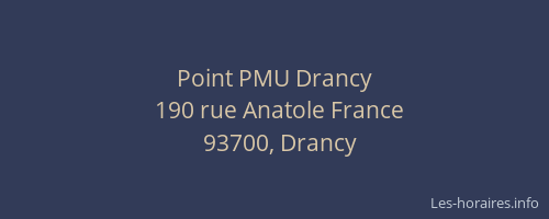 Point PMU Drancy