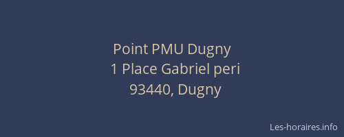 Point PMU Dugny