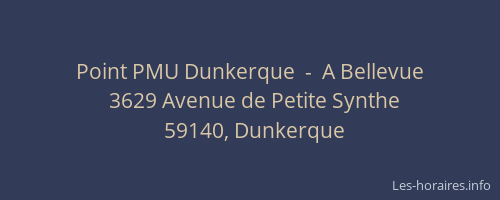 Point PMU Dunkerque  -  A Bellevue